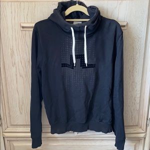 J.Lindeberg Black High Collar Hoodie